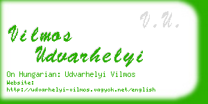 vilmos udvarhelyi business card